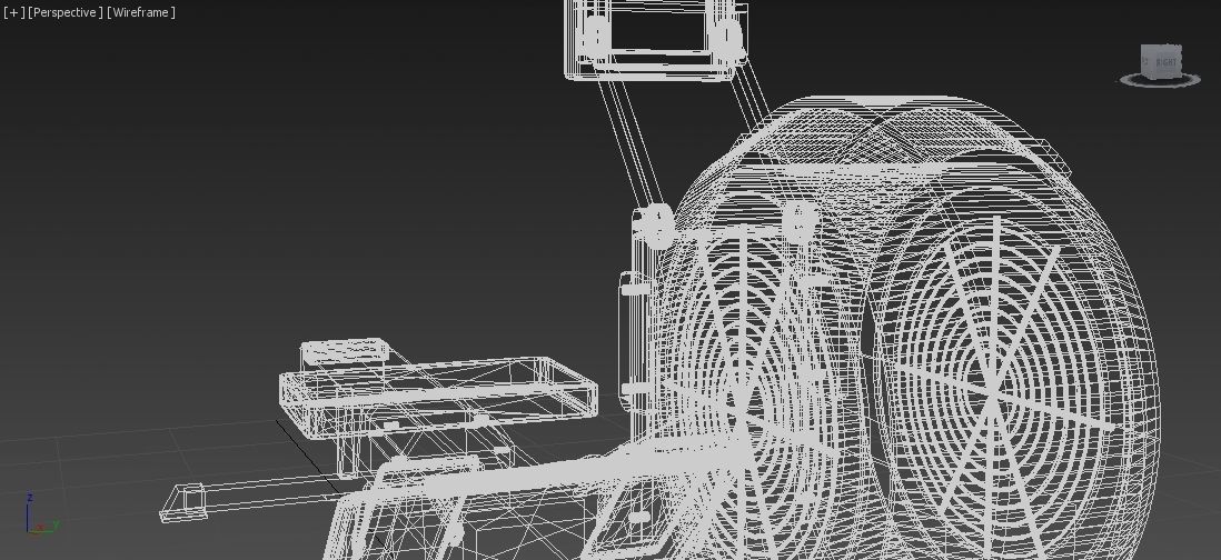 Rowing Machine - Indoor Rower - Gym Equipment Low-poly 3D model_11