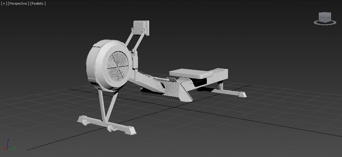 Rowing Machine - Indoor Rower - Gym Equipment Low-poly 3D model_32