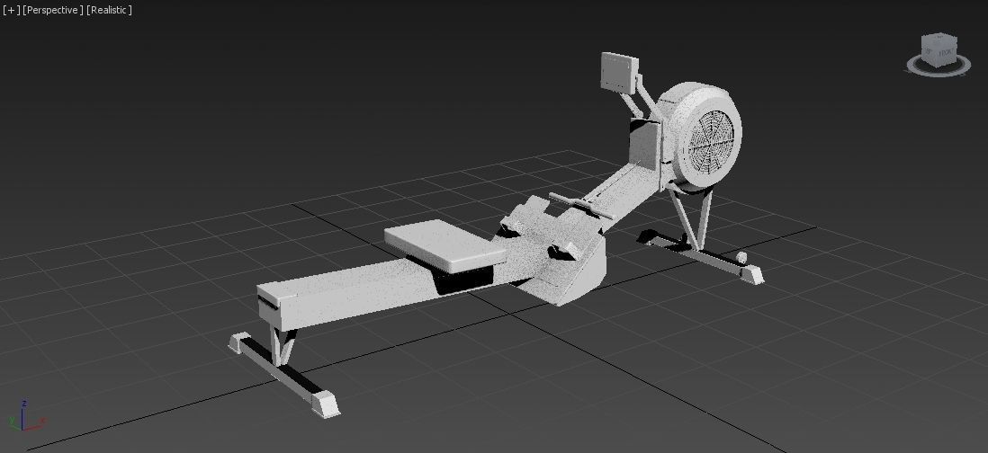 Rowing Machine - Indoor Rower - Gym Equipment Low-poly 3D model_31