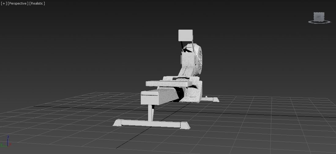 Rowing Machine - Indoor Rower - Gym Equipment Low-poly 3D model_30