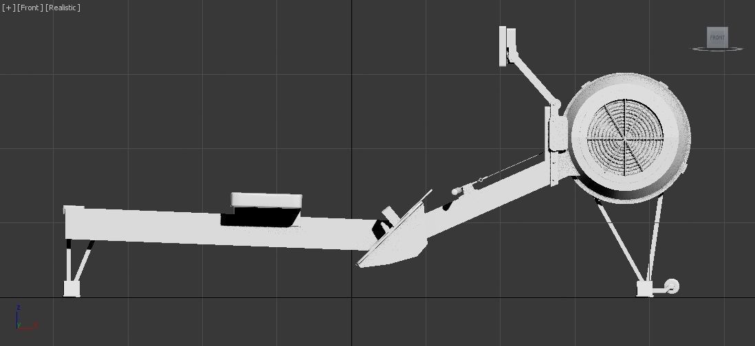 Rowing Machine - Indoor Rower - Gym Equipment Low-poly 3D model_15