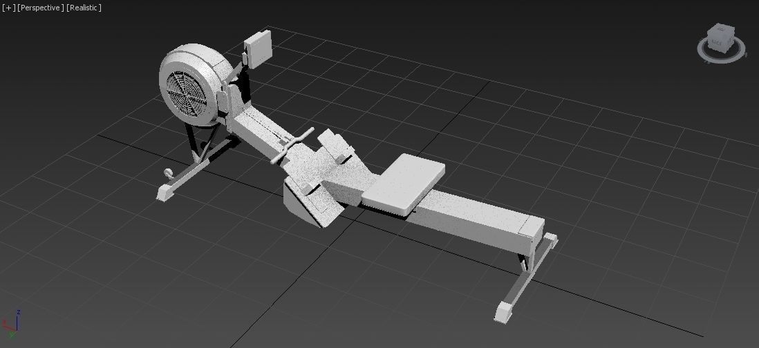 Rowing Machine - Indoor Rower - Gym Equipment Low-poly 3D model_33