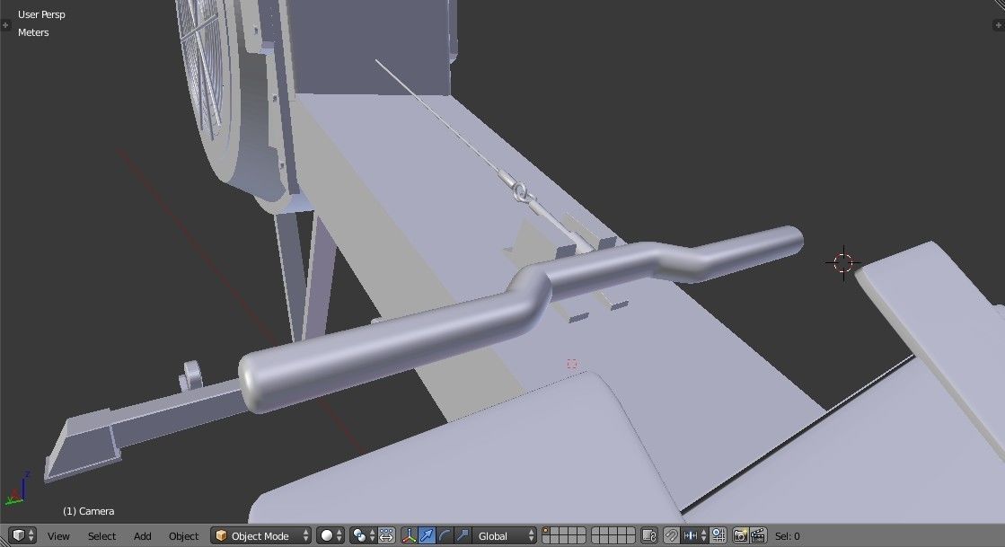 Rowing Machine - Indoor Rower - Gym Equipment Low-poly 3D model_20