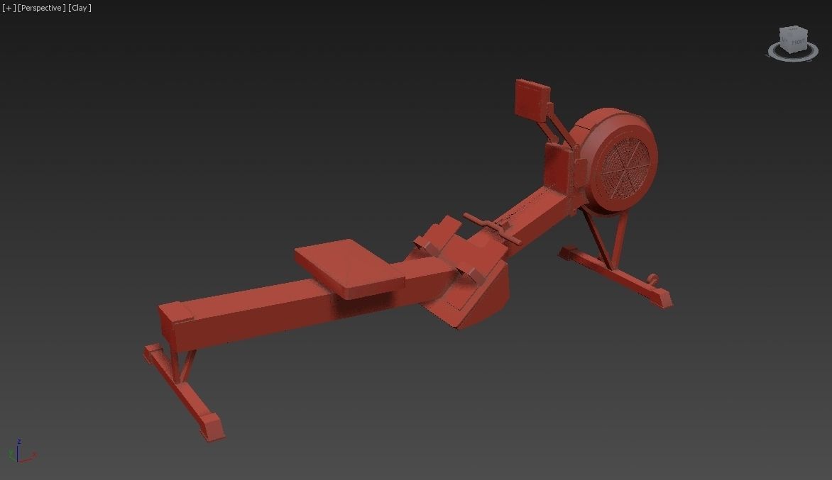 Rowing Machine - Indoor Rower - Gym Equipment Low-poly 3D model_34