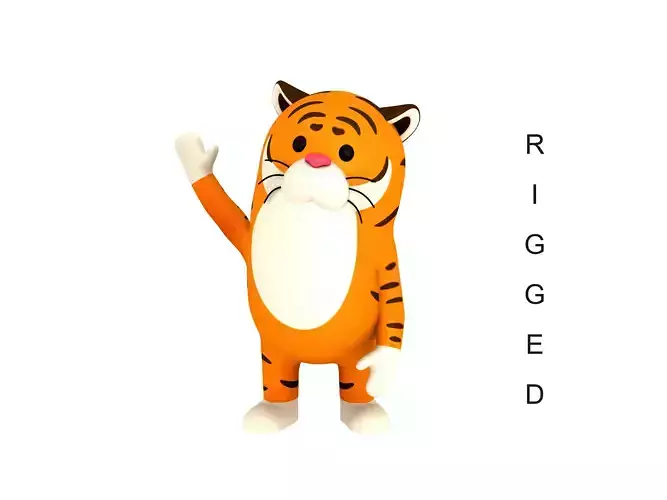 Rigged Tiger Character