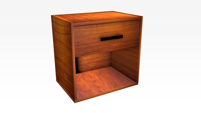 Bedside table Low-poly 3D model