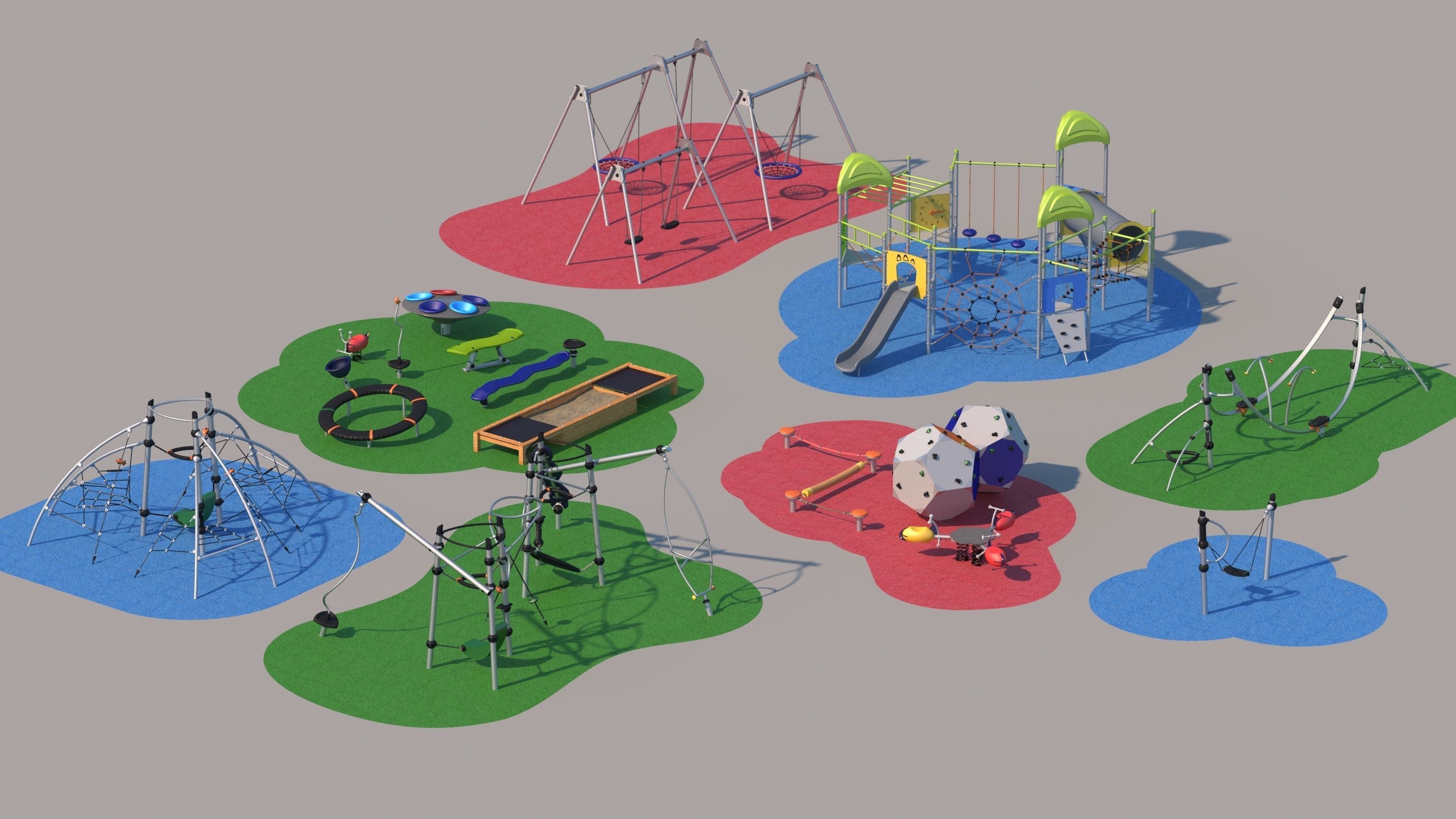Modern playground 2 3D model_7