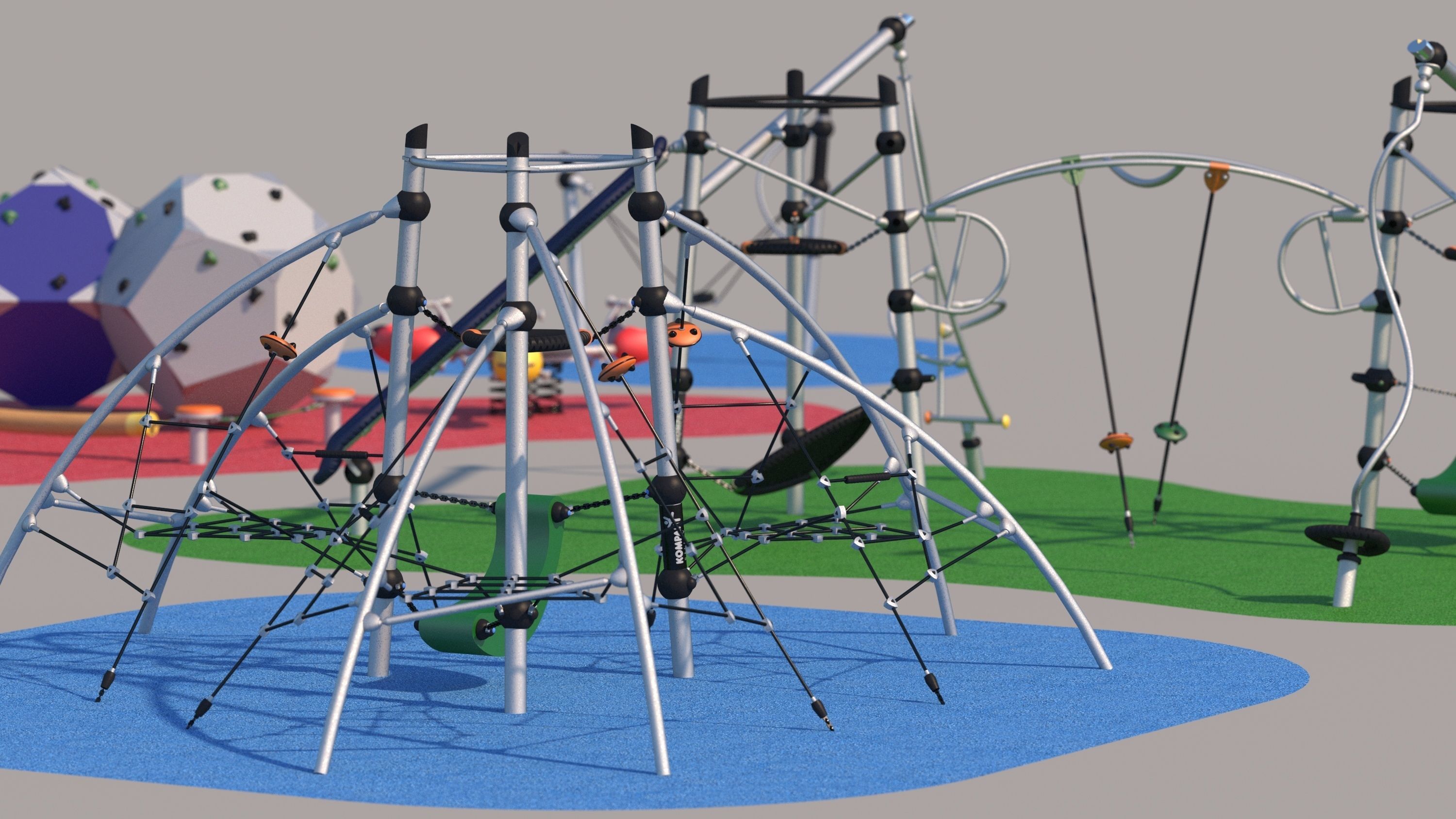 Modern playground 2 3D model_6