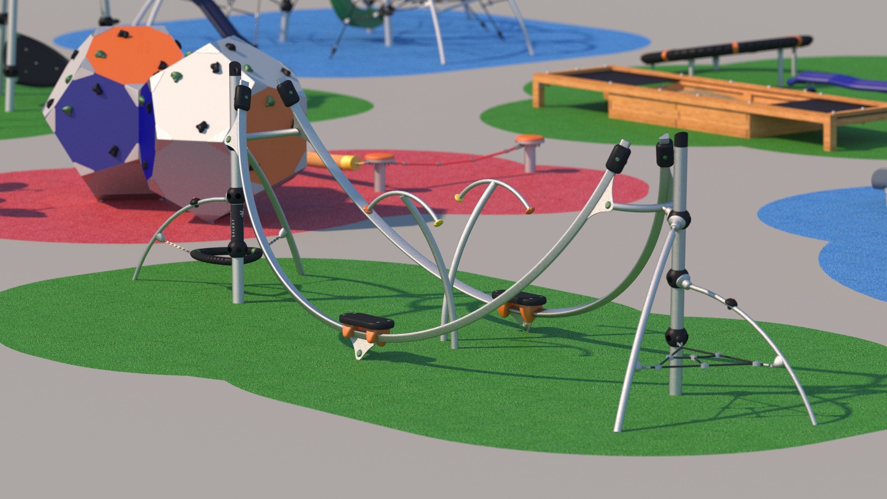 Modern playground 2 3D model_2