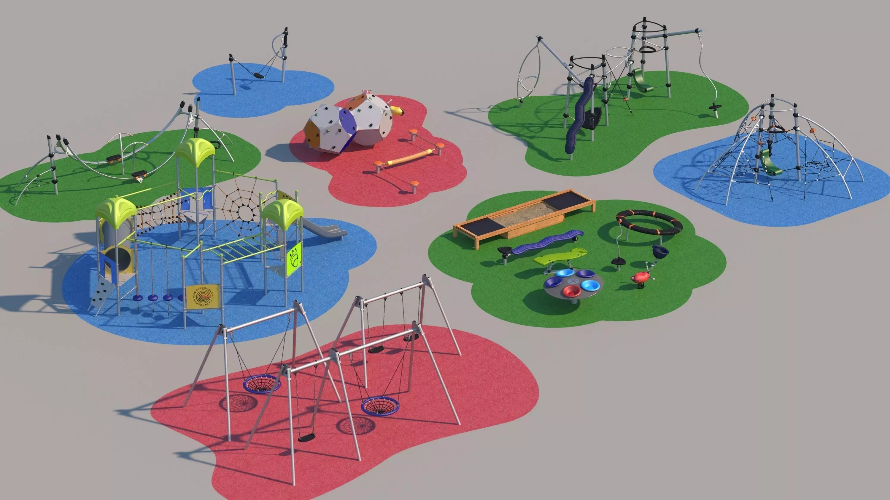 Modern playground 2 3D model_0
