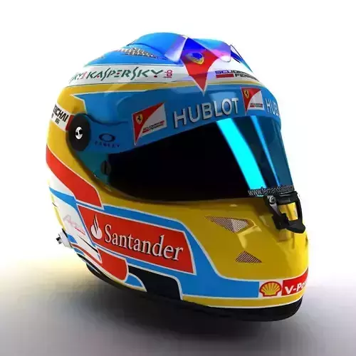 2014 Fernando Alonso Schuberth F1 Helmet Low-poly 3D model