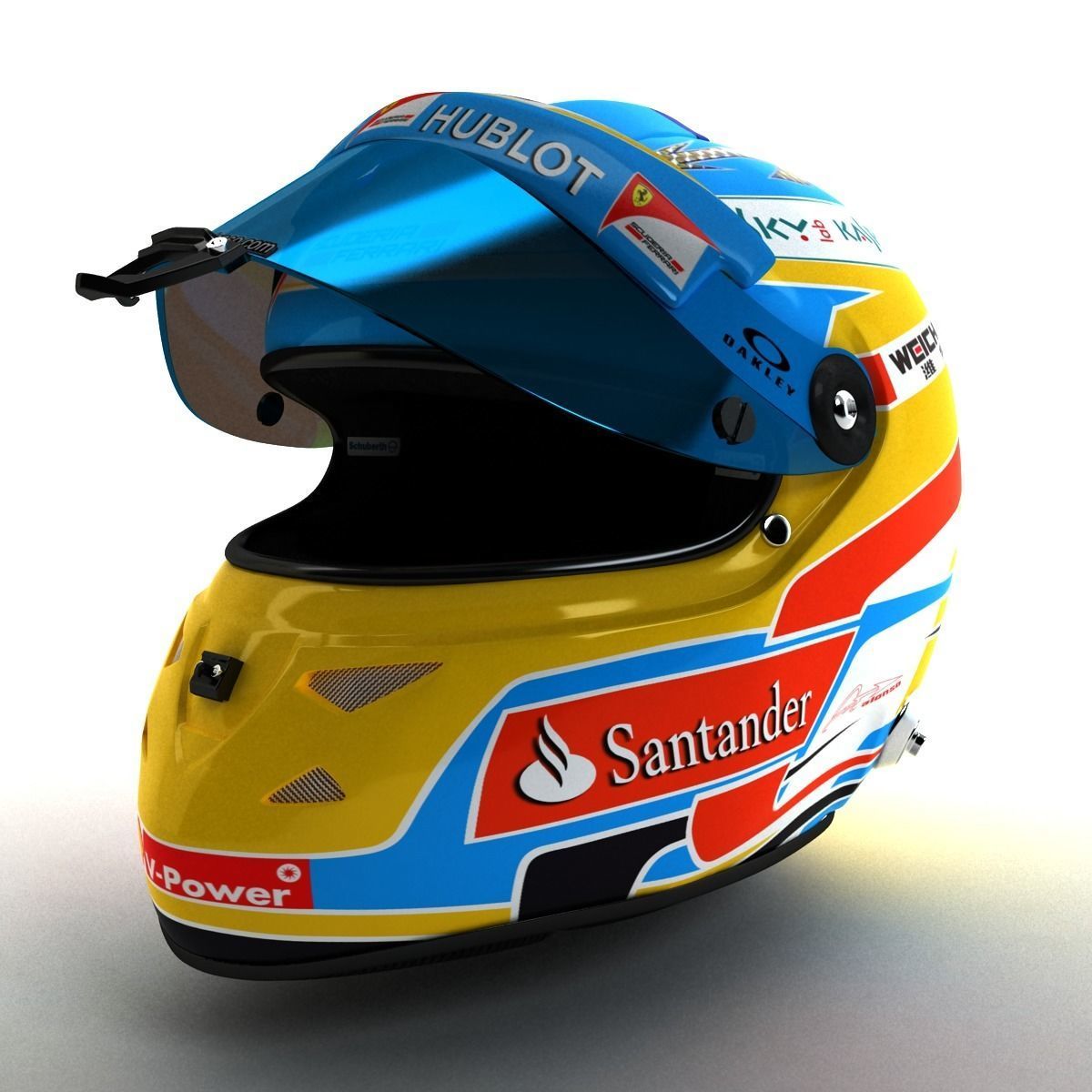 2014 Fernando Alonso Schuberth F1 Helmet Low-poly 3D model_4