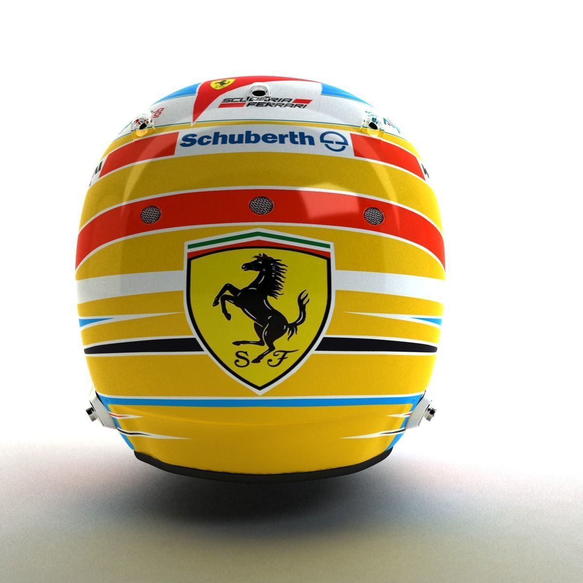 2014 Fernando Alonso Schuberth F1 Helmet Low-poly 3D model_6