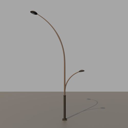 Street lamp curved modern design 3D model