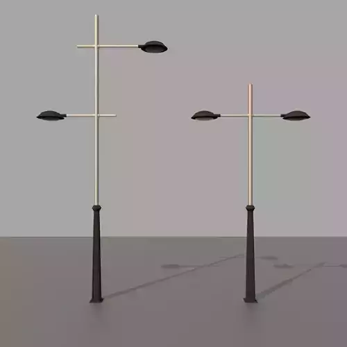 2x Modern street lights