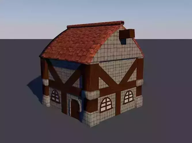 Low Poly Medieval House