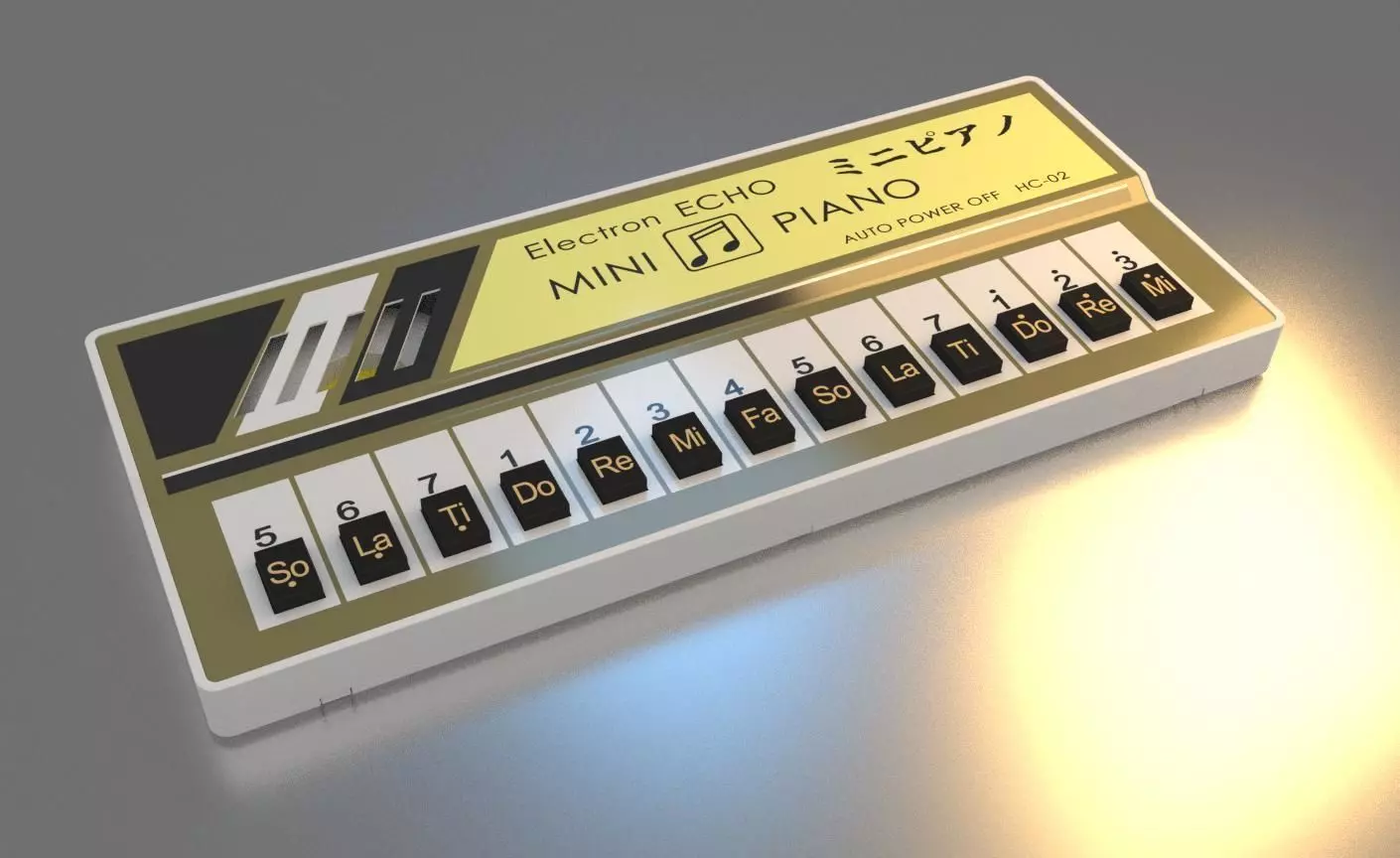 Electron Echo Mini Piano 3D model_0