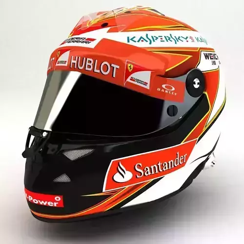 2014 Kimi Raikkonen Schuberth F1 Helmet Low-poly 3D model