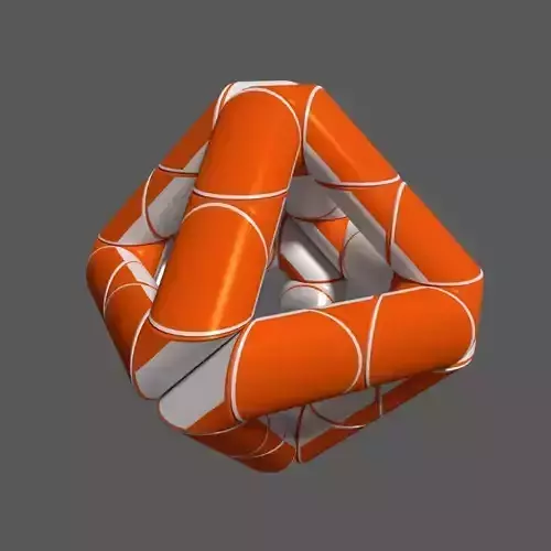 Snake Puzzle Cylindrical 3D model
