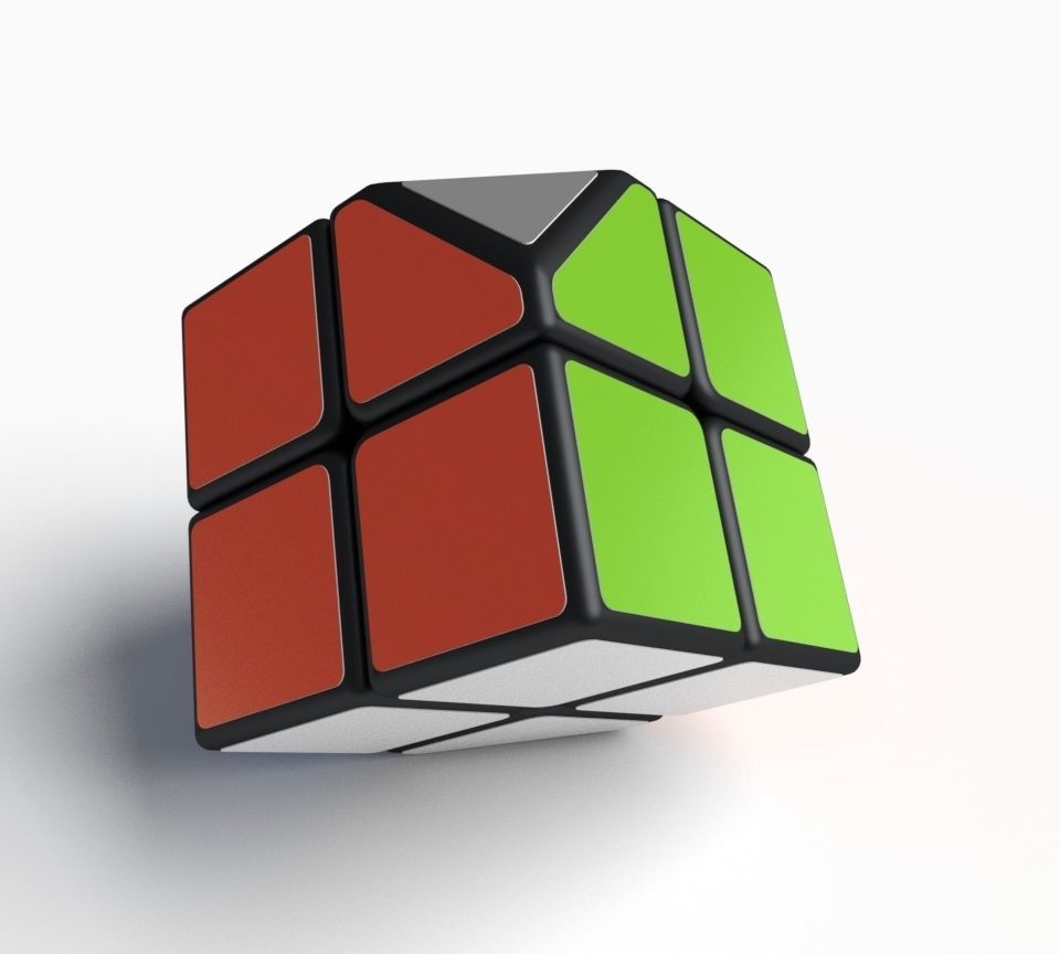 are cube 2x2 puzzle corners 3D model_3