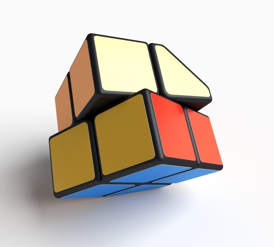 are cube 2x2 puzzle corners 3D model_5