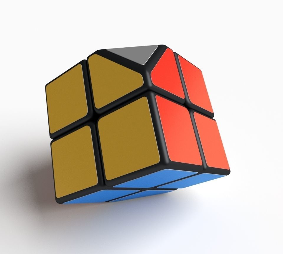 are cube 2x2 puzzle corners 3D model_2