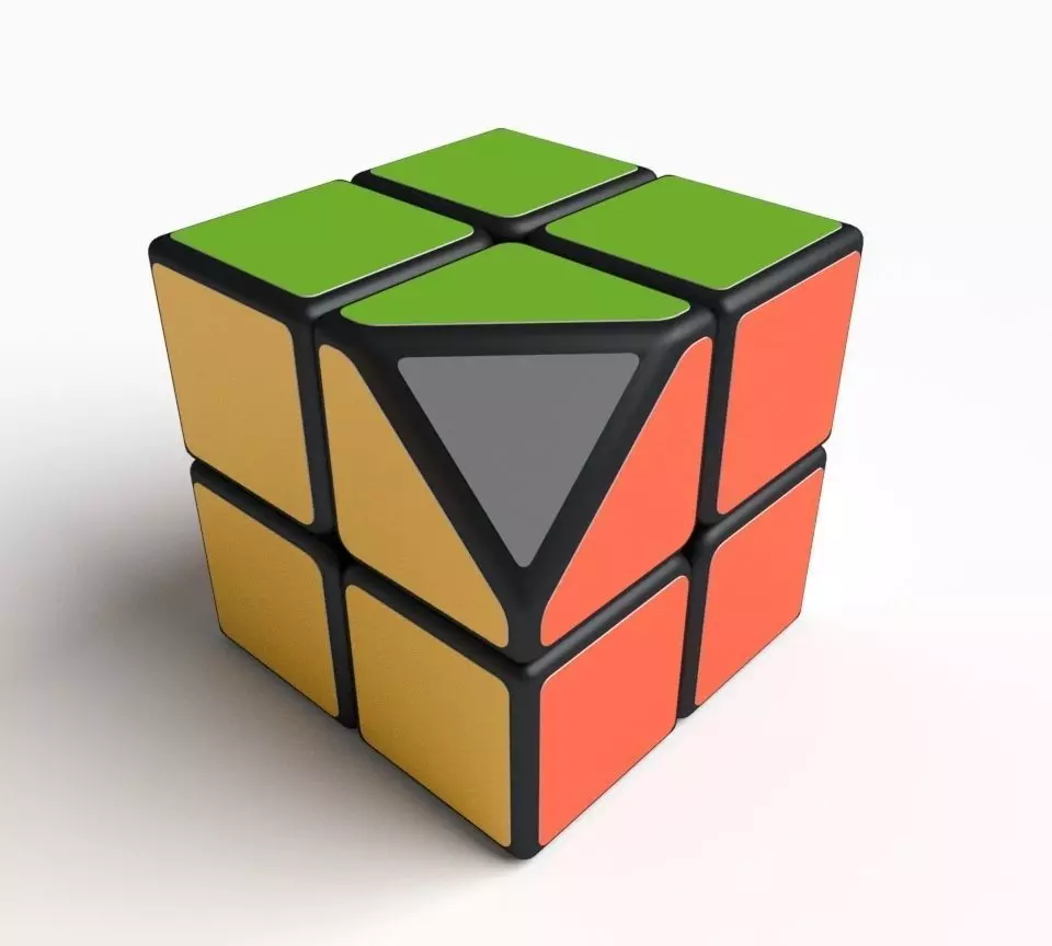 are cube 2x2 puzzle corners 3D model_0
