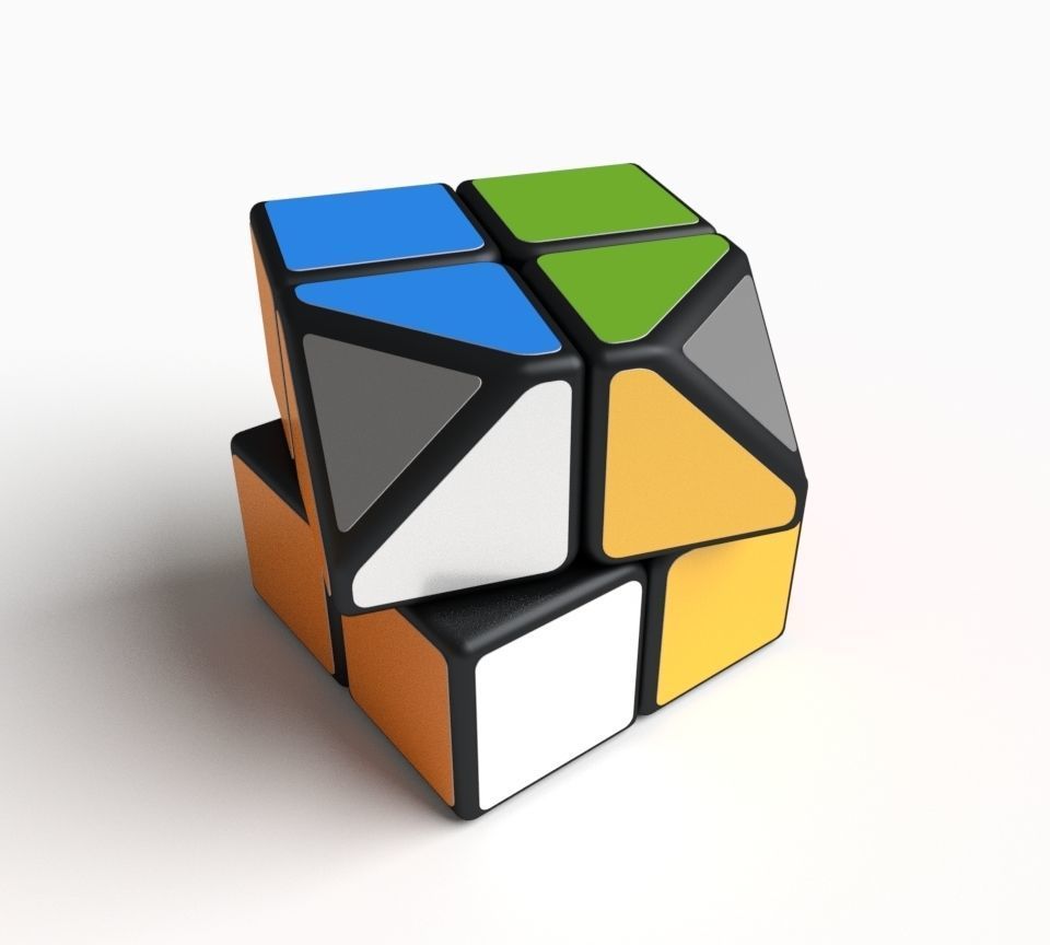 are cube 2x2 puzzle corners 3D model_1