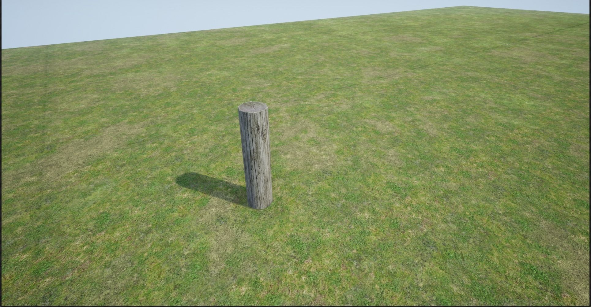 Modular Log Fence Low-poly 3D model_12