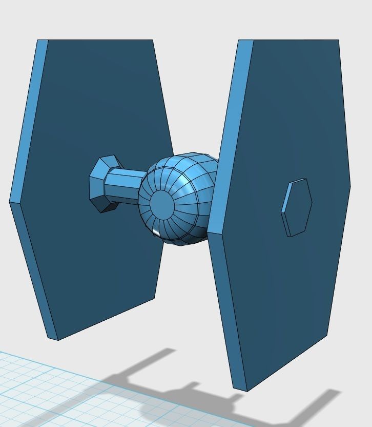 Star wars Tie-Fighter Simple Free 3D print model_1