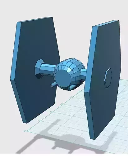 Star wars Tie-Fighter Simple Free 3D print model