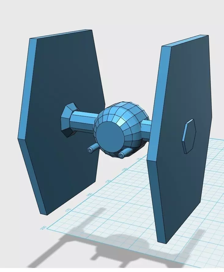 Star wars Tie-Fighter Simple Free 3D print model_0