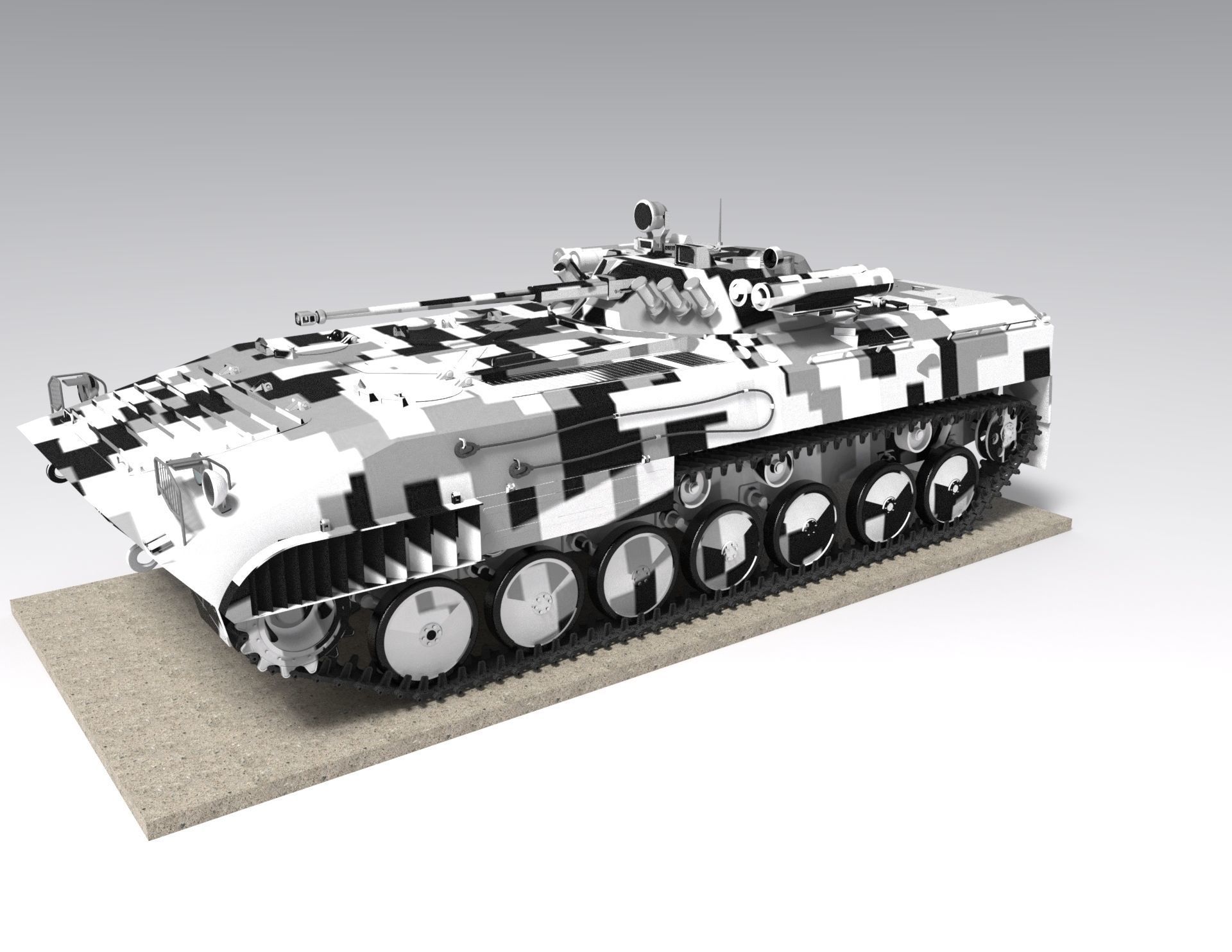 Infantry fighting vehicle 3D model_2
