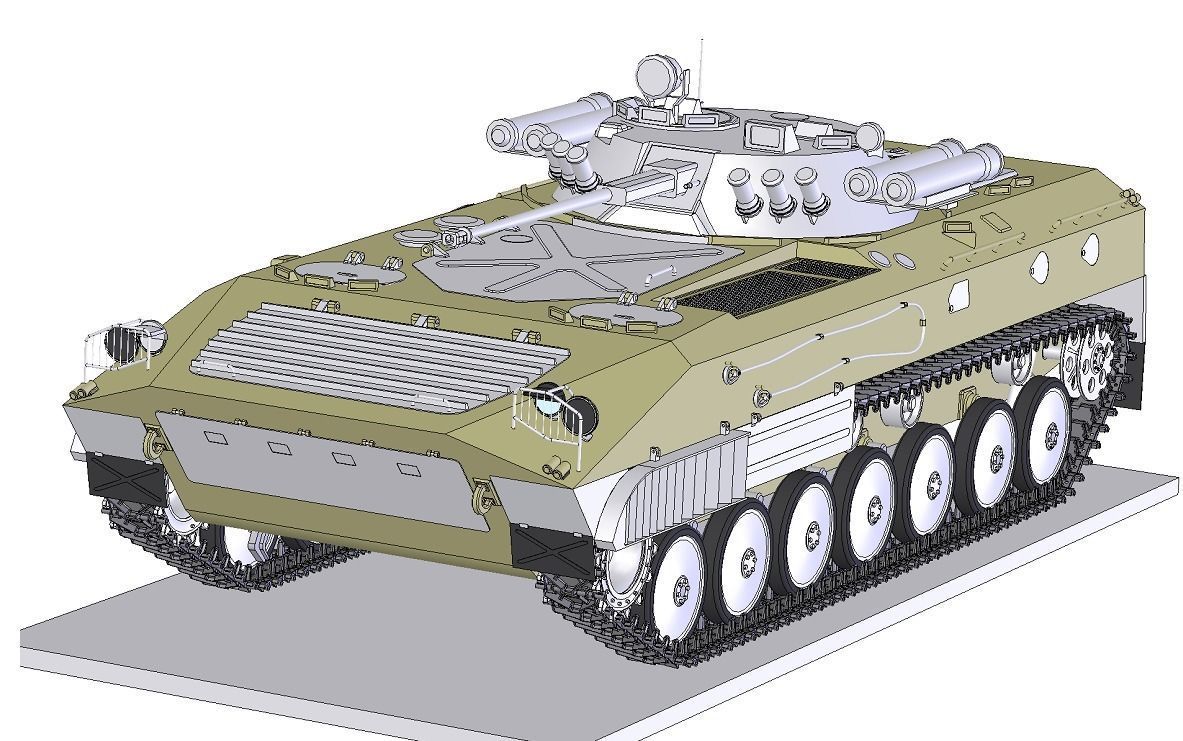 Infantry fighting vehicle 3D model_9