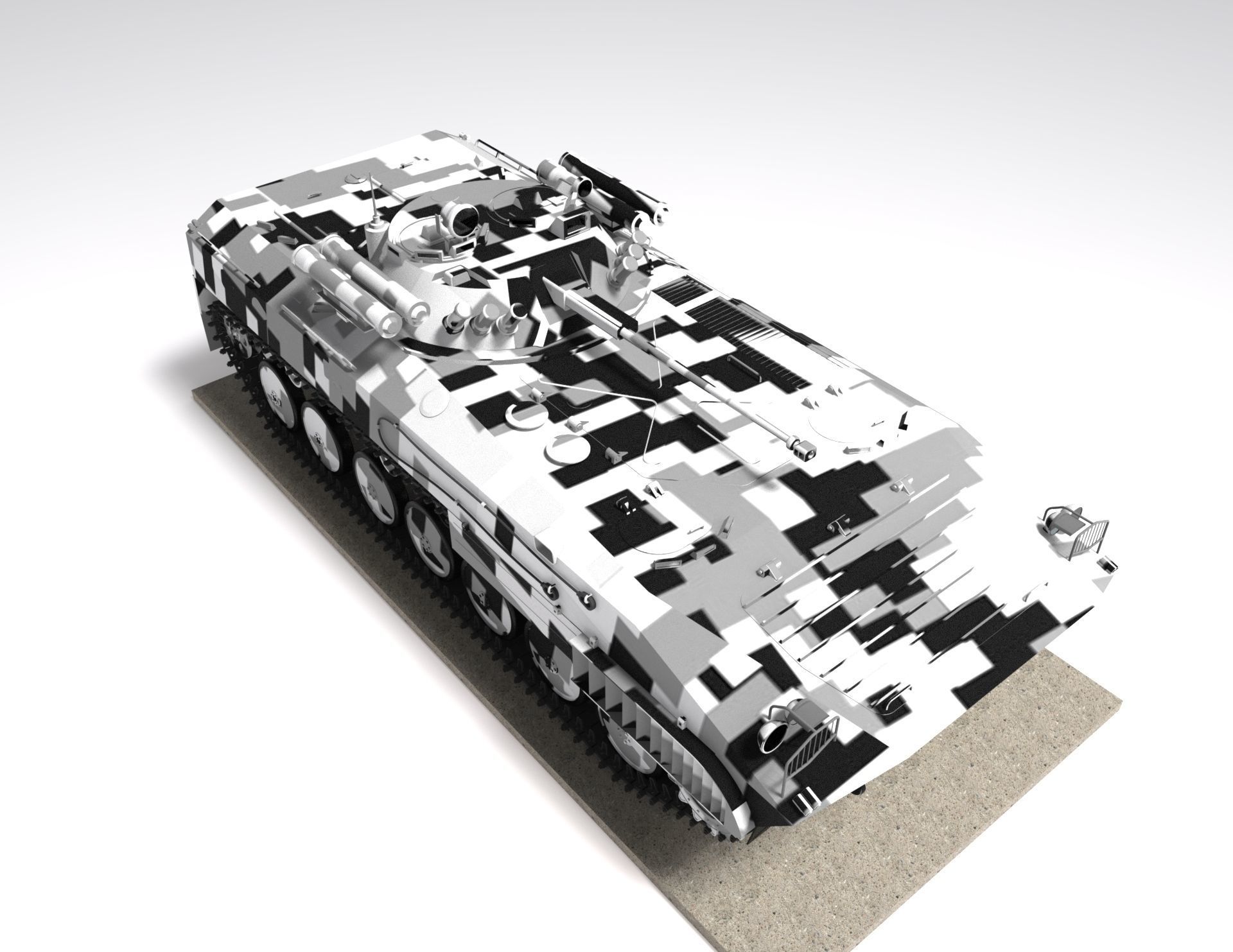 Infantry fighting vehicle 3D model_3