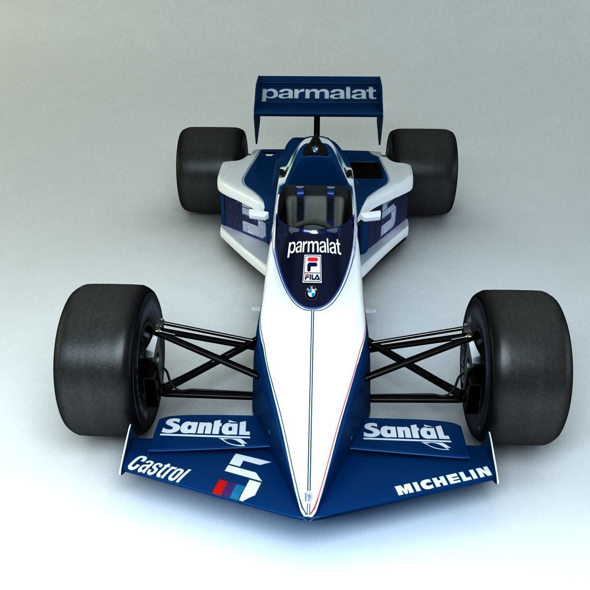 1983 Formula 1 Brabham BT52B Low-poly 3D model_1