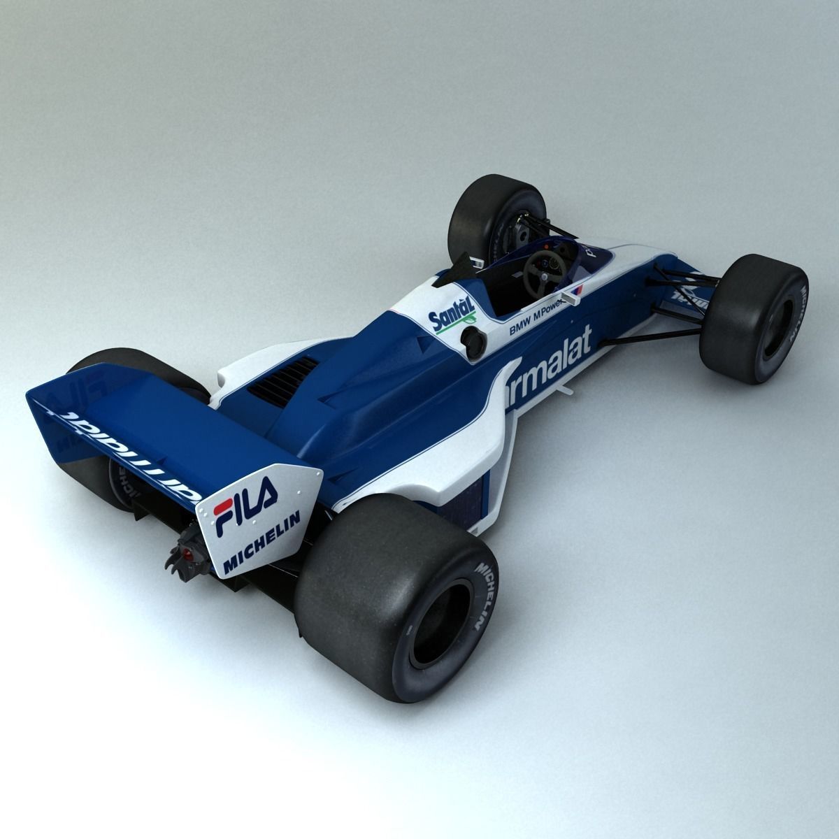 1983 Formula 1 Brabham BT52B Low-poly 3D model_3