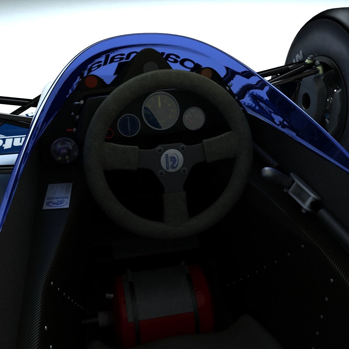 1983 Formula 1 Brabham BT52B Low-poly 3D model_6