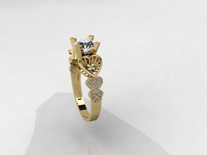 Diamond Ring 3D print model_1