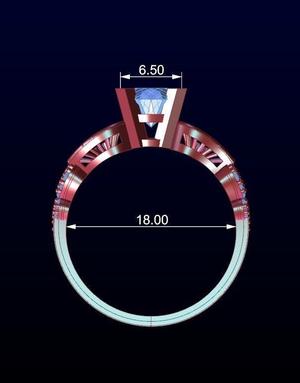 Diamond Ring 3D print model_3
