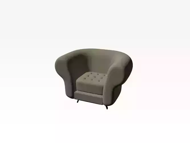 Armchair with button