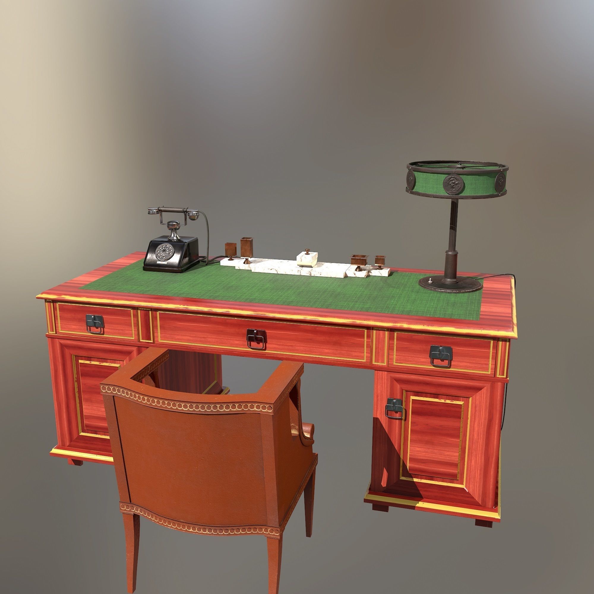 Stalin Table Low-poly 3D model_9