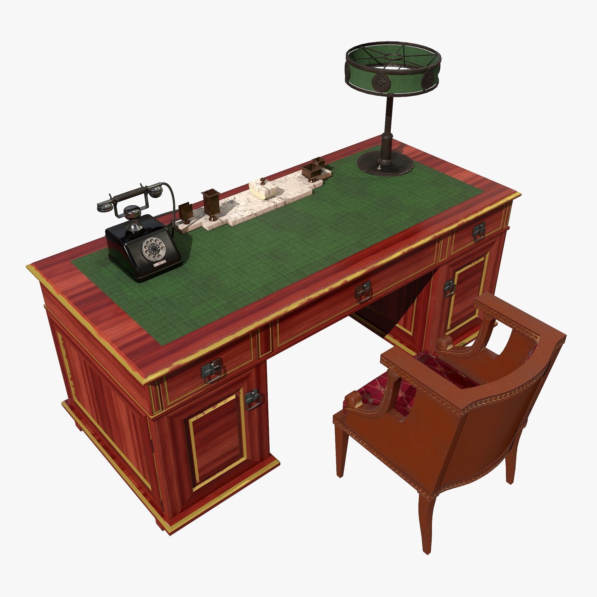 Stalin Table Low-poly 3D model_0