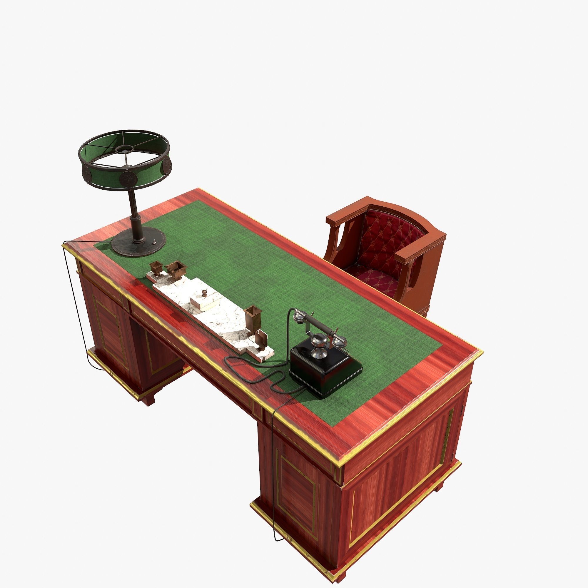 Stalin Table Low-poly 3D model_2
