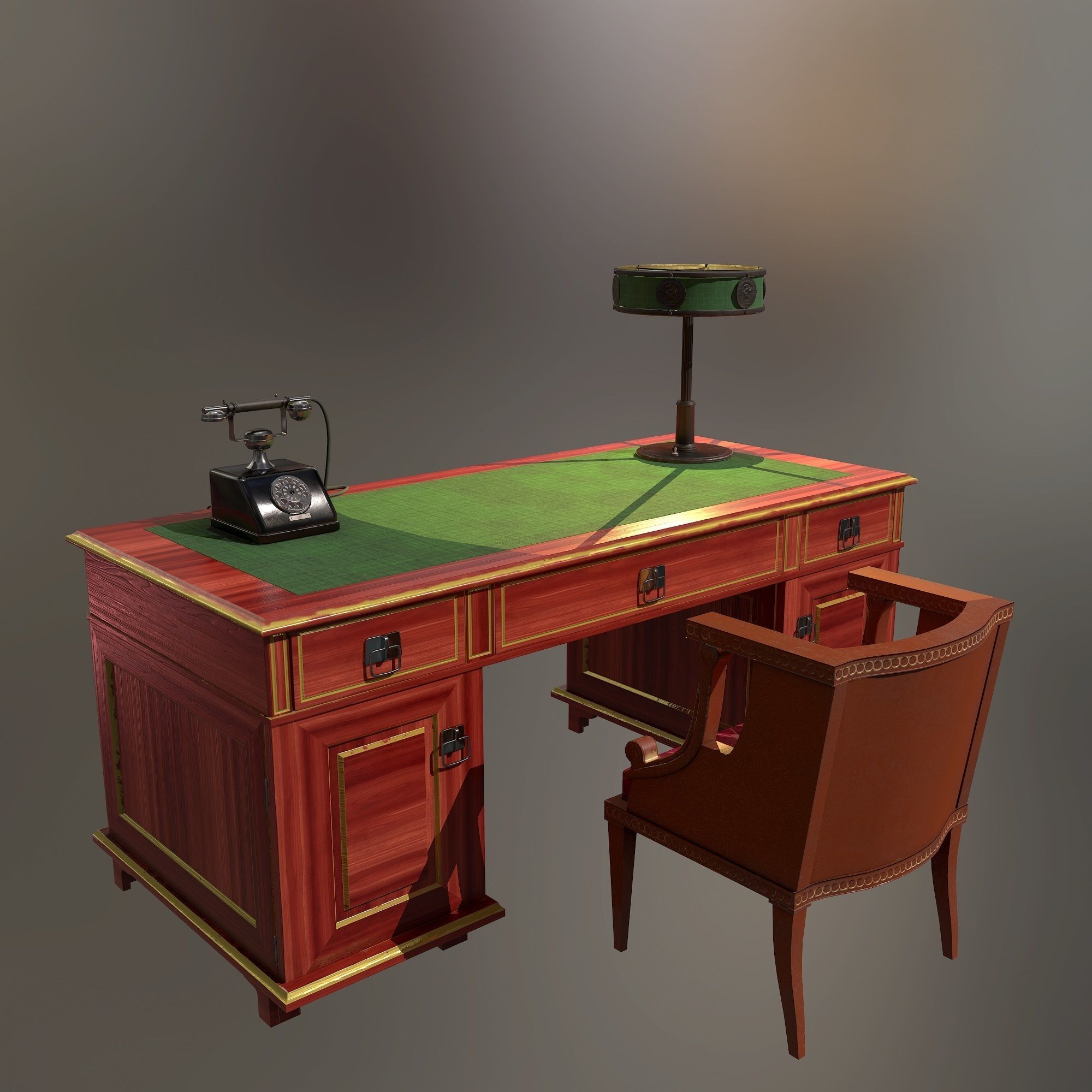 Stalin Table Low-poly 3D model_10