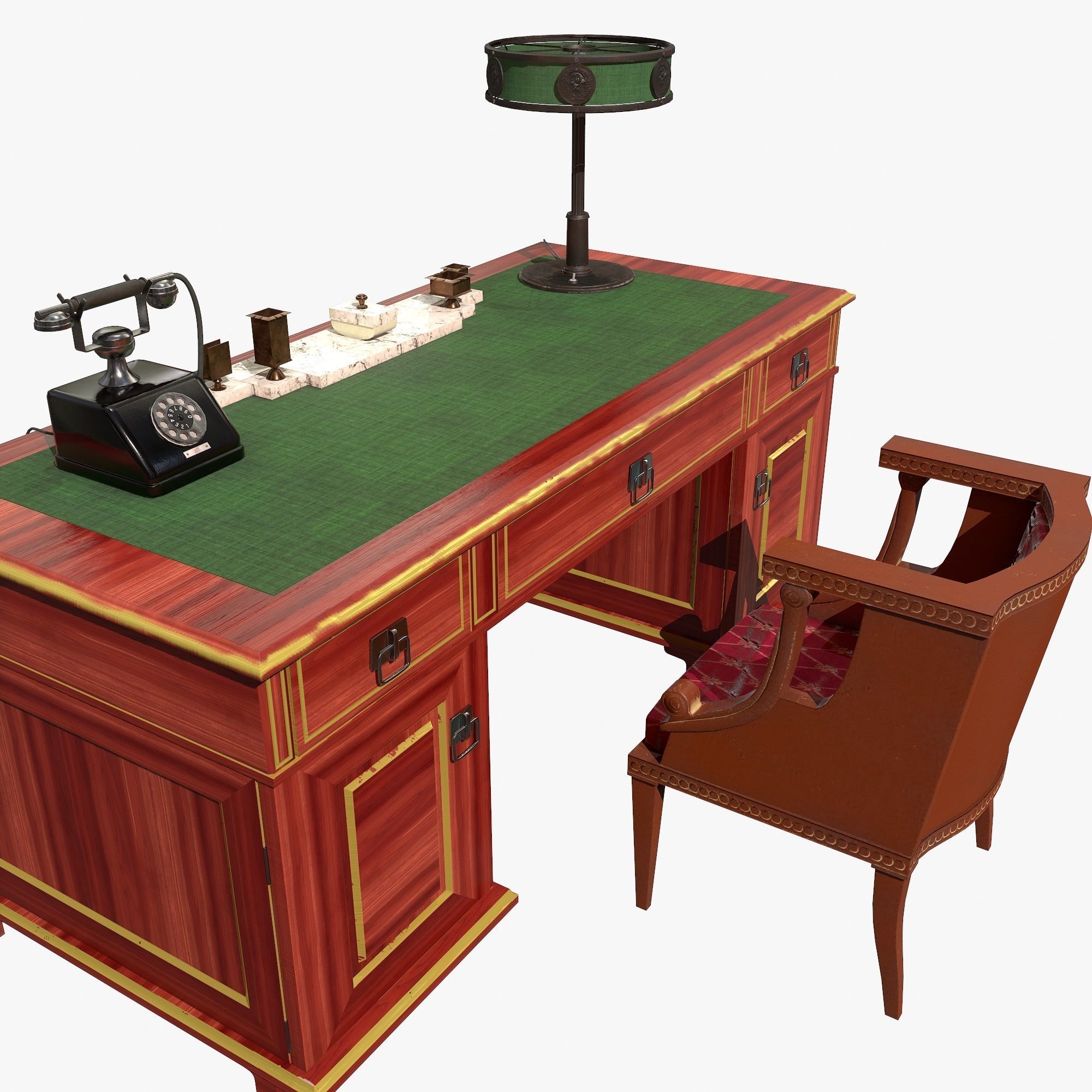 Stalin Table Low-poly 3D model_4