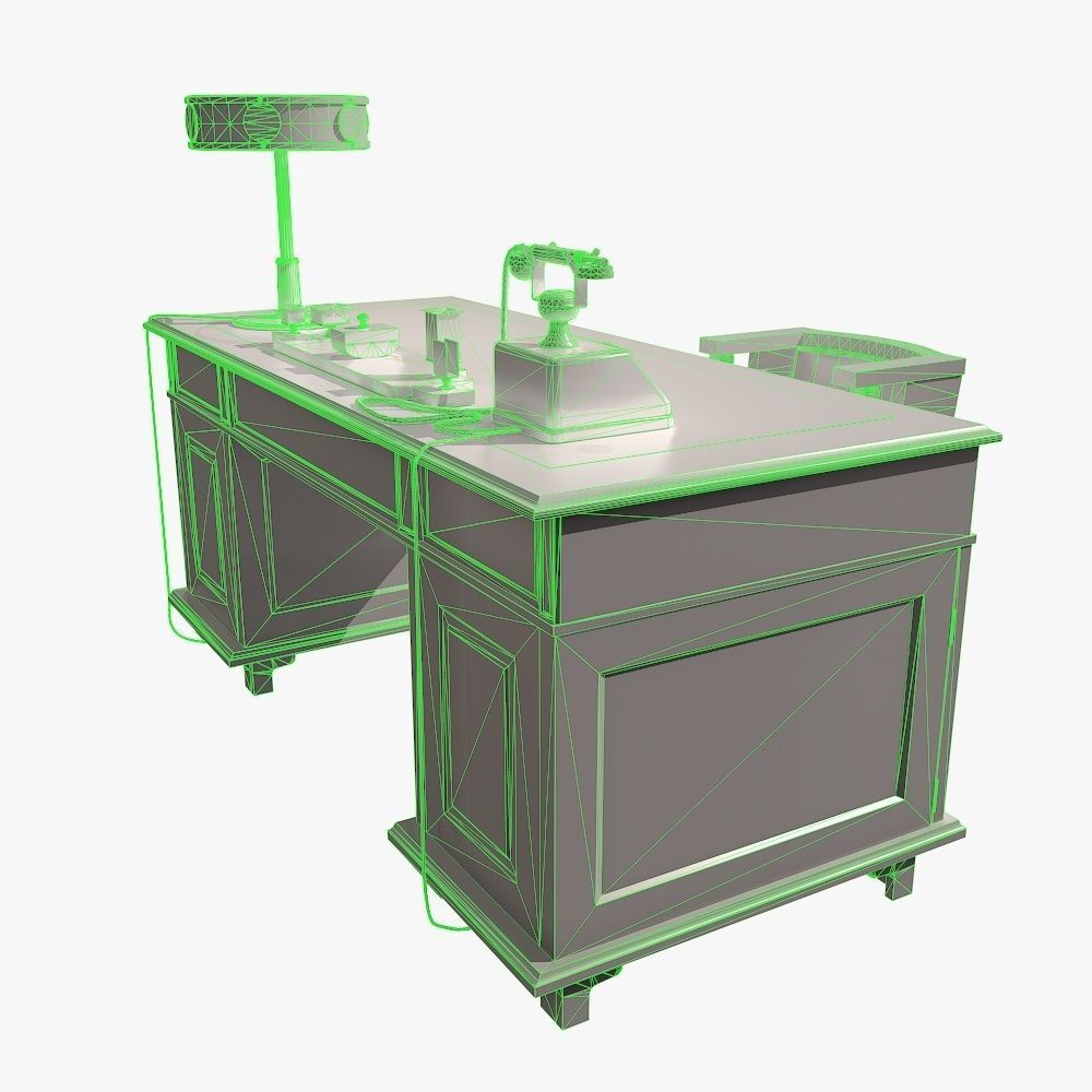 Stalin Table Low-poly 3D model_12