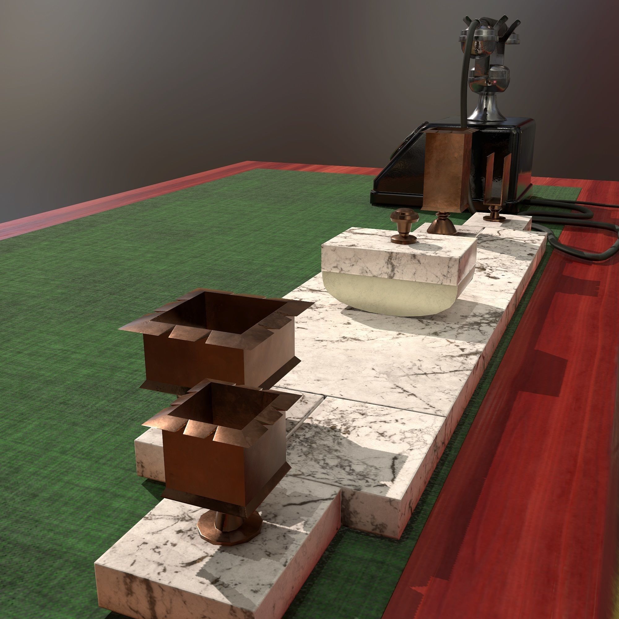 Stalin Table Low-poly 3D model_8