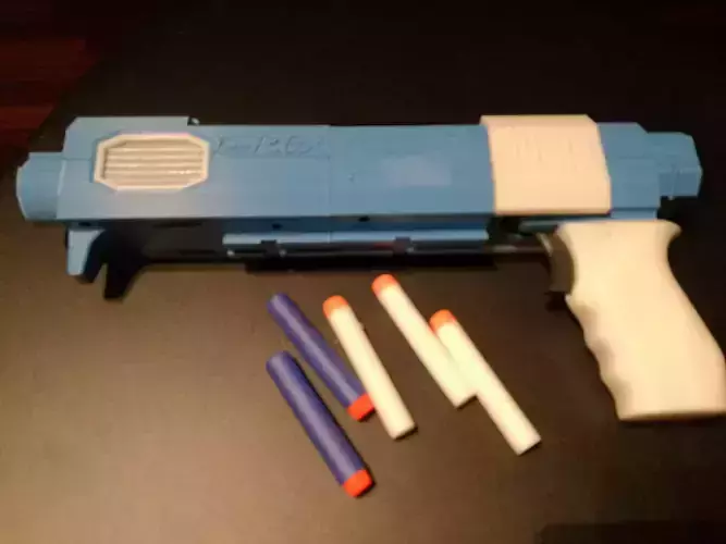 Nerf battery powered machine gun compatible 3D model