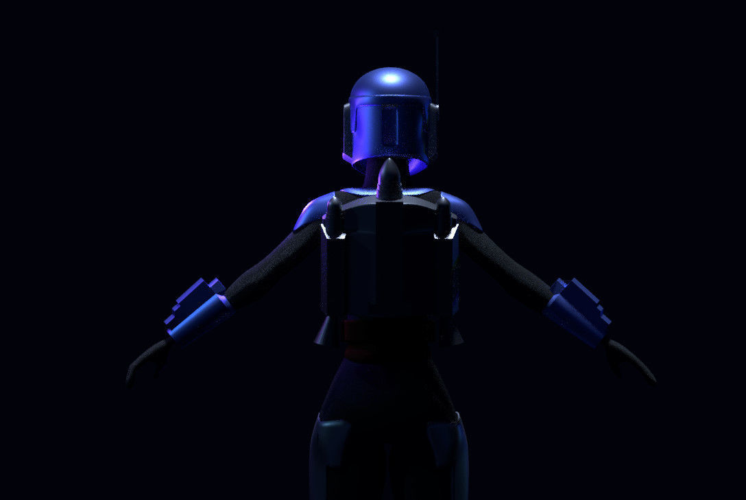 Mandalorian star wars character Free 3D model_2